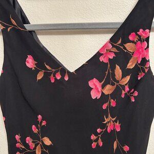 Jones New York Silk Floral V-neck Mini Dress, 6P